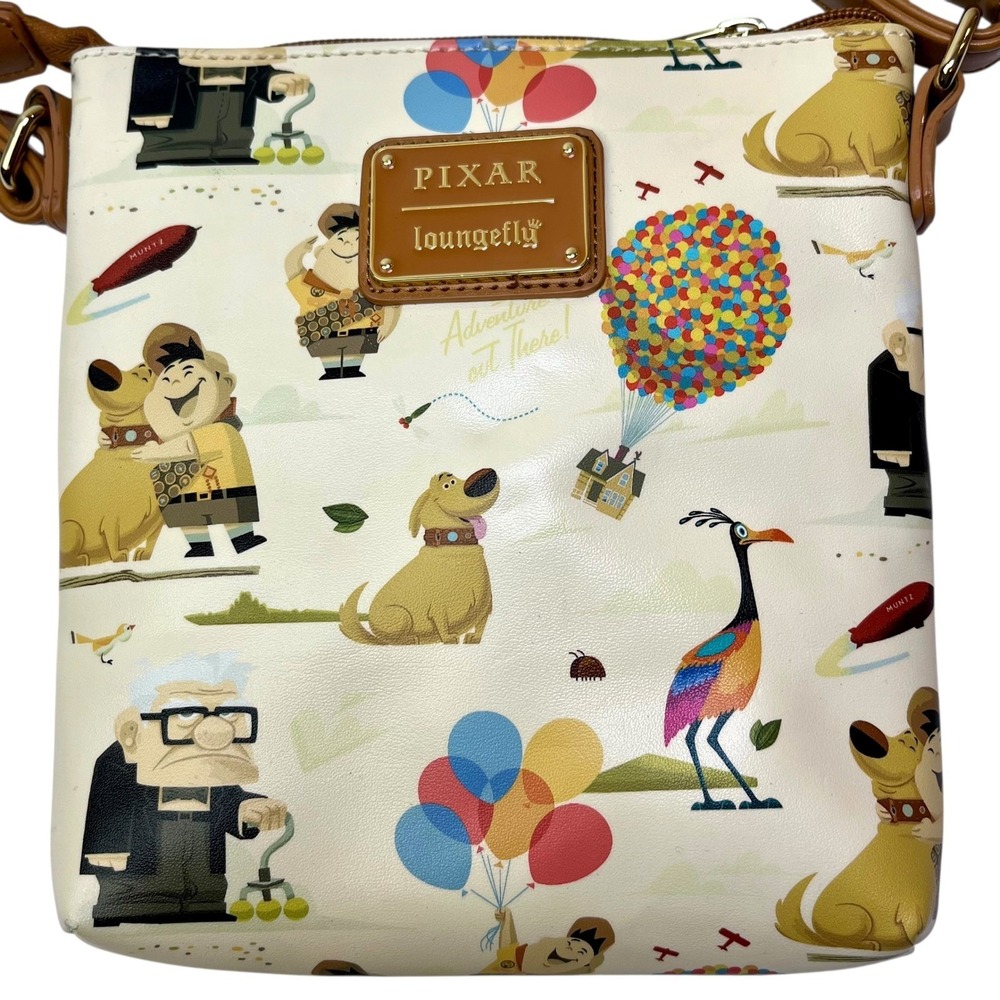 Loungefly Disney Pixar Up Crossbody Bag Carl Russell Dug Kevin Balloons Print - Picture 4 of 12